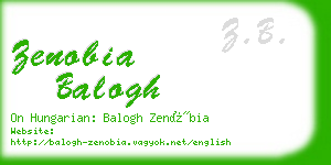 zenobia balogh business card